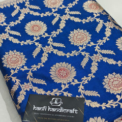 Nita Ambani Royal Blue Banarasi Handloom Pure Katan Silk Saree