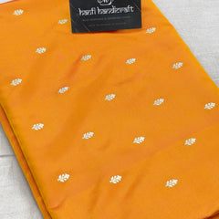 Mustard Gold Aesthetic Banarasi Mashru silk soft saree| Chunri Buti Saree