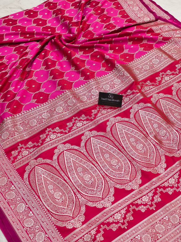 Rani-Red Rangkaat Banarasi Mashru Silk Saree | Wedding Special