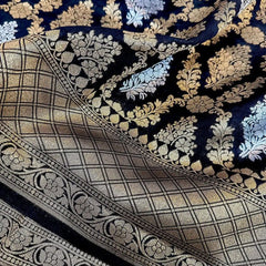 Nita Ambani Inspired Banarasi Semi Katan Silk Saree with Sona Rupa Zari