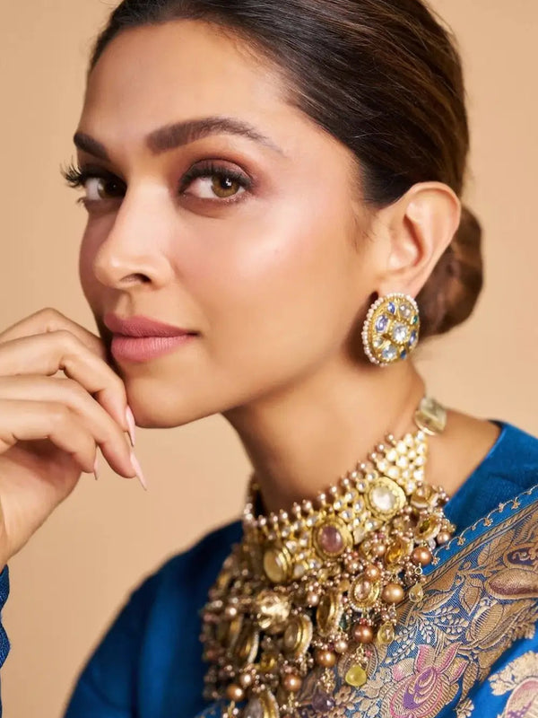 Deepika Padukone Handloom Kadhwa Pure Katan Silk Vintage Minakari Banarasi Saree