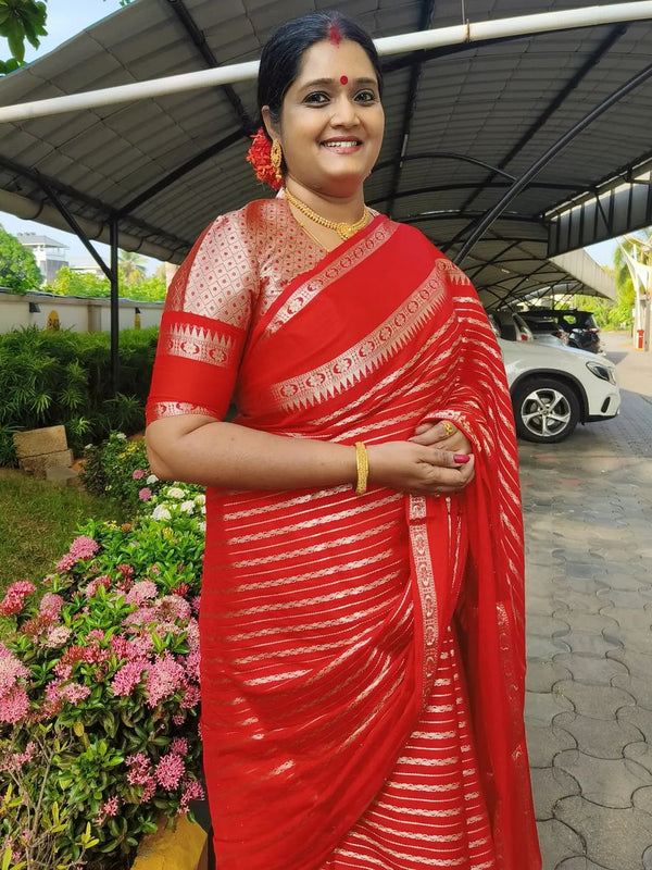 Classical Banarasi Soft Katan Georgette Saree | Soft & Versatile