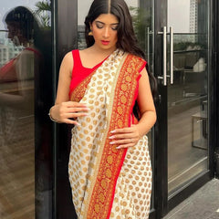Authentic Banarasi Khaddi Minzari Georgette Saree | Elegant Saree For Special Occasions