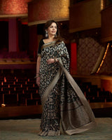 Nita Ambani Inspired Banarasi Semi Katan Silk Saree with Sona Rupa Zari
