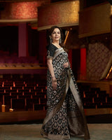 Nita Ambani Inspired Banarasi Semi Katan Silk Saree with Sona Rupa Zari