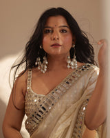 Designer Mirror Work Pure Tissue Silk Saree | Special Edition