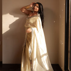 Designer Mirror Work Pure Tissue Silk Saree | Special Edition