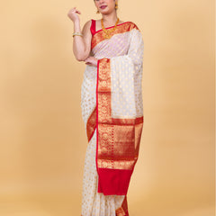 Most Appealing Banarasi Woven Soft Georgette Saree | Hanfi Handicraft