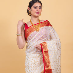 Most Appealing Banarasi Woven Soft Georgette Saree | Hanfi Handicraft