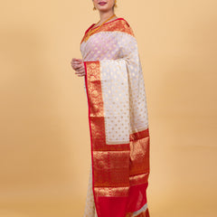 Most Appealing Banarasi Woven Soft Georgette Saree | Hanfi Handicraft
