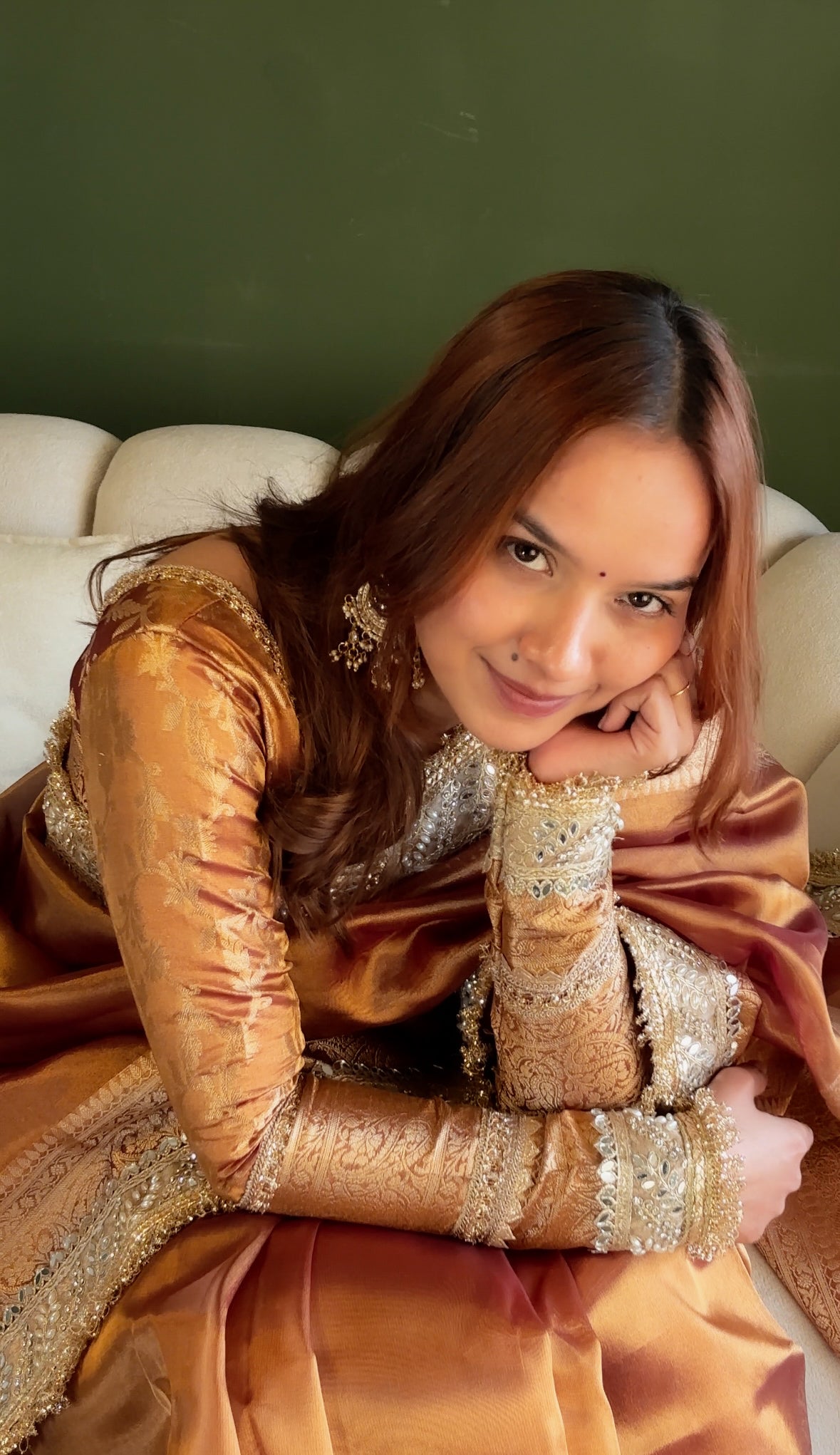Copper Gold Banarasi Riwaayat Tissue Silk Saree | Easy To Carry