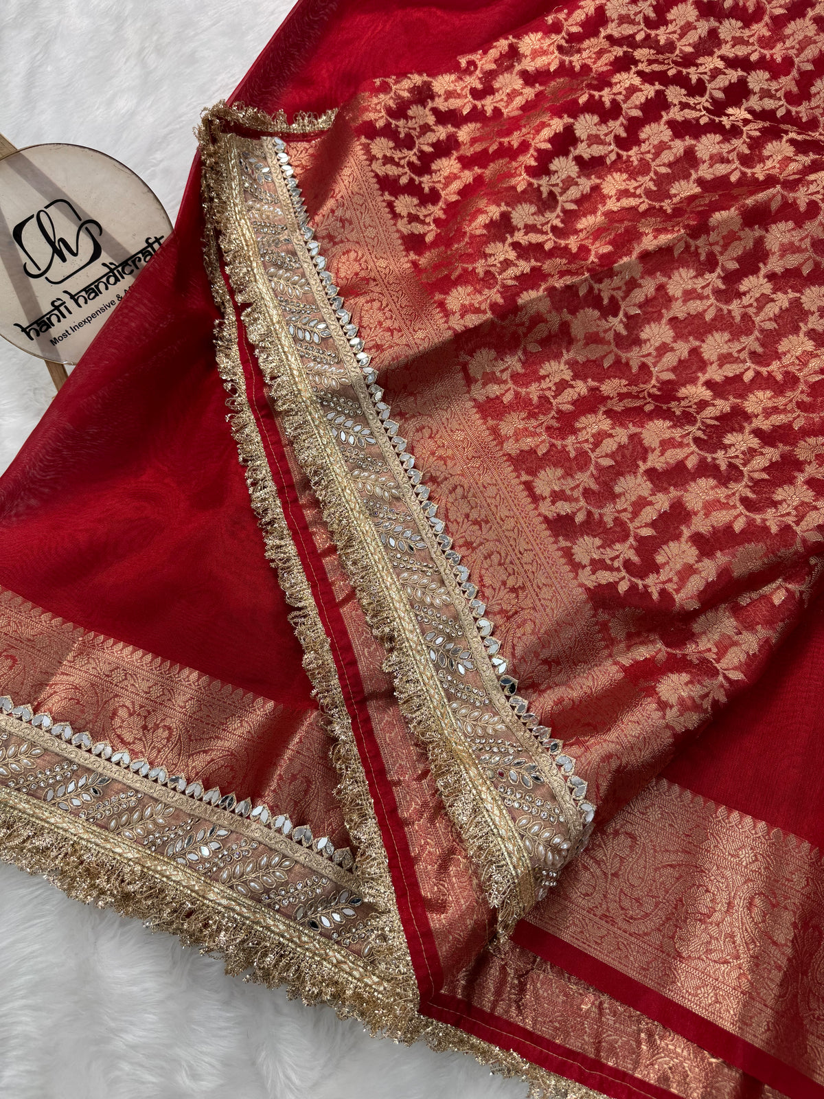 Banarasi Bold Red Riwaayat Tissue Silk Saree | Easy To Carry