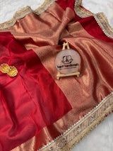 Banarasi Bold Red Riwaayat Tissue Silk Saree | Easy To Carry