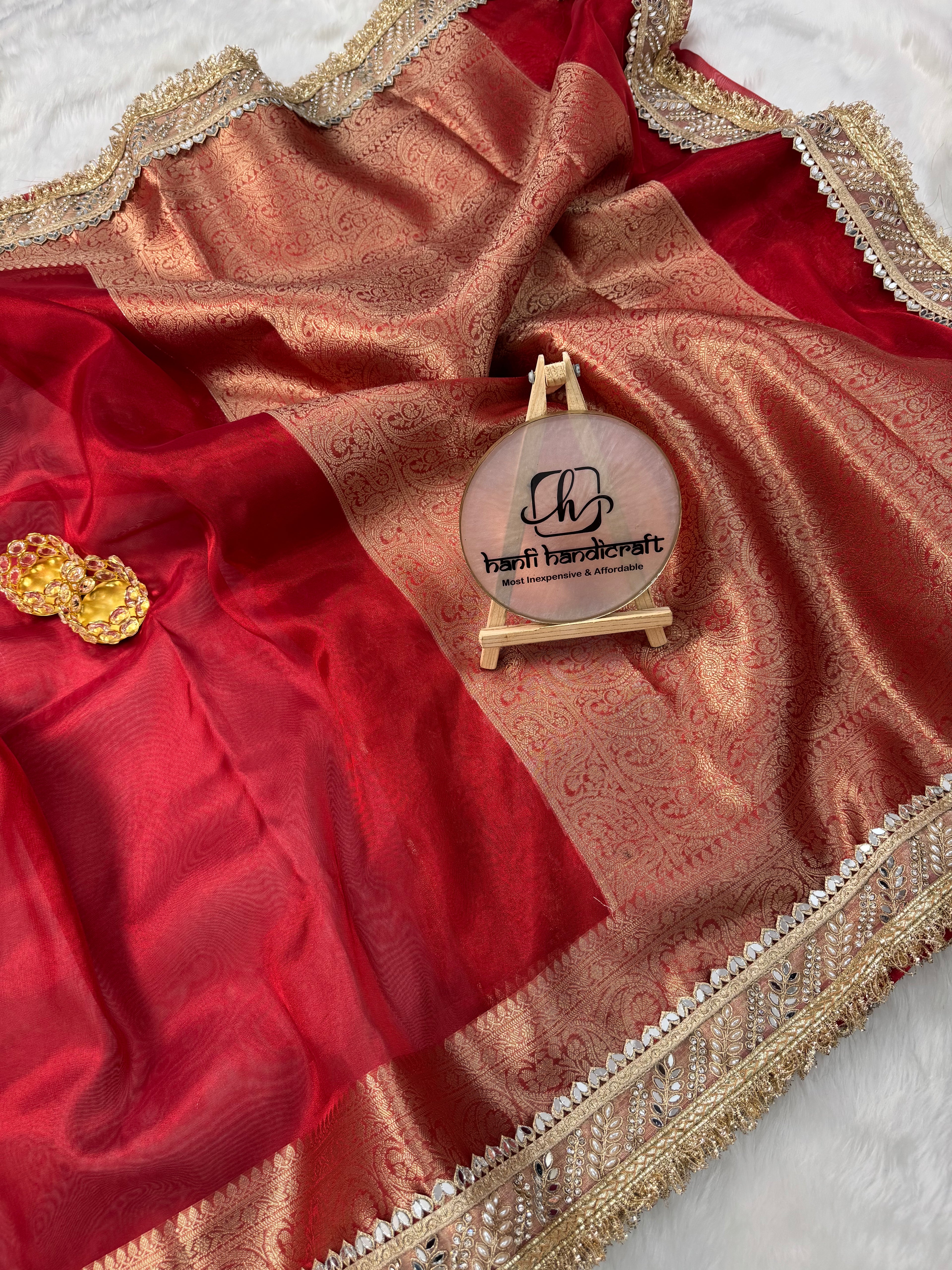 Banarasi Bold Red Riwaayat Tissue Silk Saree | Easy To Carry
