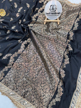 Elan Black Banarasi Nazakat Soft-Silk Saree