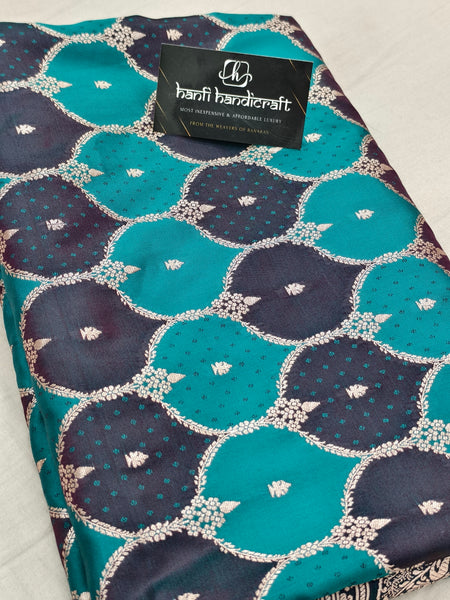 C Green - Indigo Rangkaat Banarasi Mashru Silk Saree | Wedding Special