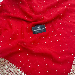 Shweta Tiwari Inspired Designer Georgette Saree With Embroidered Blouse Free Size
