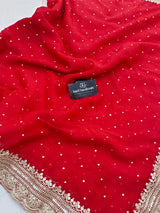 Shweta Tiwari Inspired Designer Georgette Saree With Embroidered Blouse Free Size