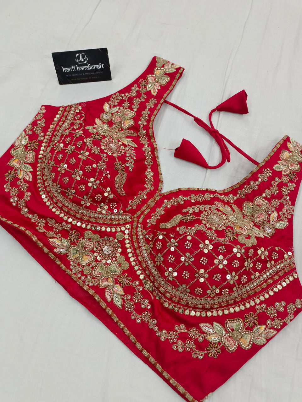 Shilpa Shetty Inspired Designer Mashru Satin Silk Mirror Work Saree with Blouse Free Size