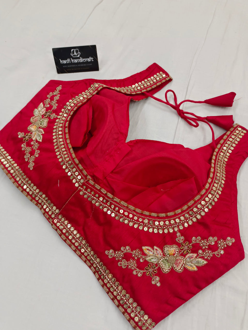 Shilpa Shetty Inspired Designer Mashru Satin Silk Mirror Work Saree with Blouse Free Size