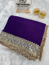 Violet Purple Zarmina Celebrity-Inspired Designer Saree