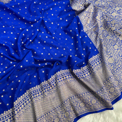 Neelvastra Regal Pure Khaddi Chiffon Banarasi Saree