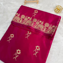 Prakriti Rani Pink Mashru Silk Banarasi Saree