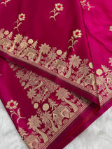 Prakriti Rani Pink Mashru Silk Banarasi Saree