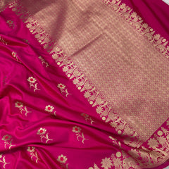 Prakriti Rani Pink Mashru Silk Banarasi Saree