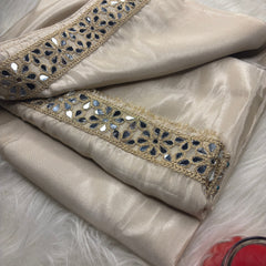 Zarqash Glow Shehzadi Mirror Saree In Ultra Soft Pure Tissue Silk