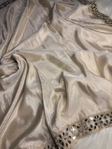 Zarqash Glow Shehzadi Mirror Saree In Ultra Soft Pure Tissue Silk