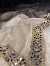 Zarqash Glow Shehzadi Mirror Saree In Ultra Soft Pure Tissue Silk