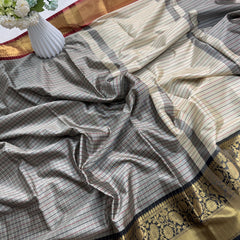 Elegant Kattam Silk Saree with Zari Contrast Border
