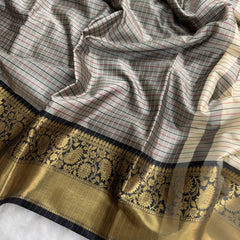 Elegant Kattam Silk Saree with Zari Contrast Border