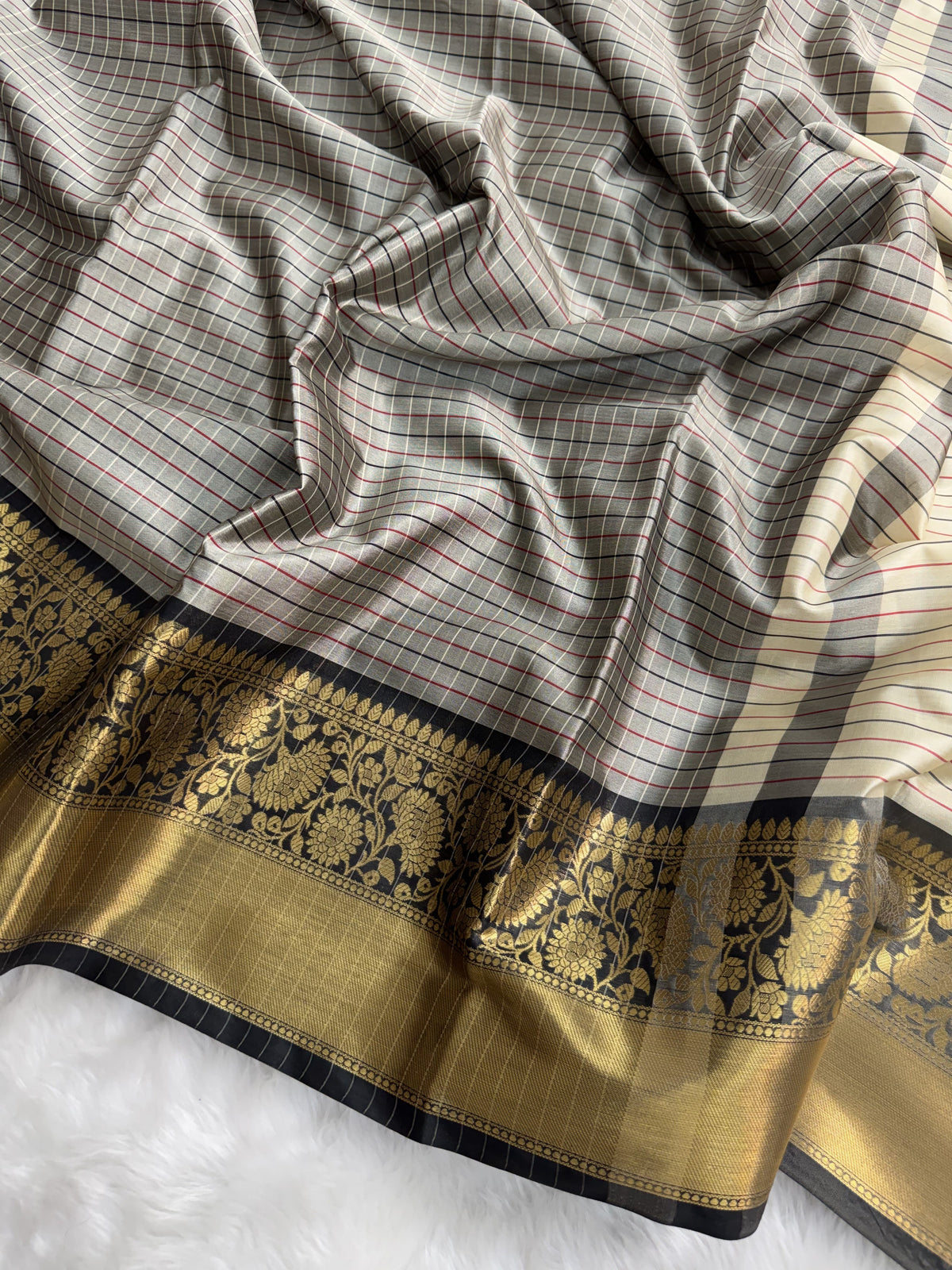 Elegant Kattam Silk Saree with Zari Contrast Border