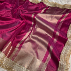 Maharani Tissue Silk Saree – Gulabi Pink
