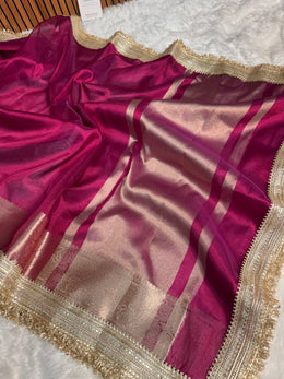 Maharani Tissue Silk Saree – Gulabi Pink