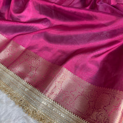 Maharani Tissue Silk Saree – Gulabi Pink