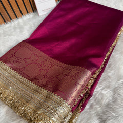 Maharani Tissue Silk Saree – Gulabi Pink