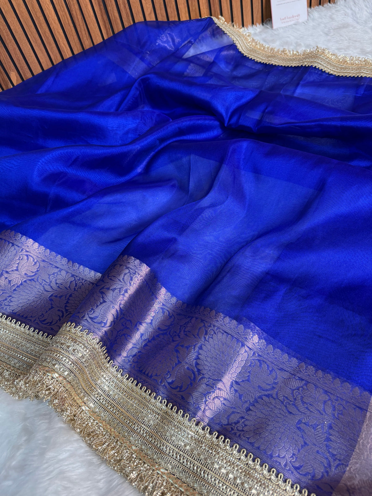 Maharani Tissue Silk Saree – Royal Blue