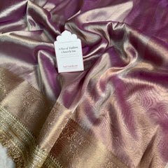 Maharani Tissue Silk Saree – Lilac Purple