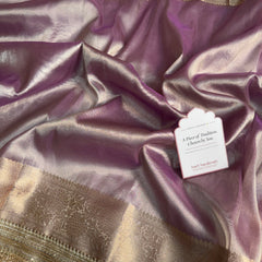 Maharani Tissue Silk Saree – Lilac Purple