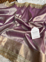 Maharani Tissue Silk Saree – Lilac Purple