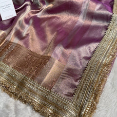 Maharani Tissue Silk Saree – Lilac Purple