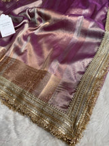 Maharani Tissue Silk Saree – Lilac Purple