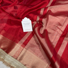 Maharani Tissue Silk Saree – Bold Red