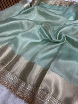 Maharani Tissue Silk Saree – Sea Green