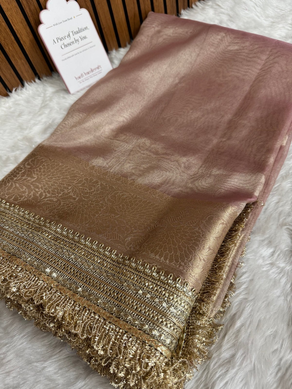 Maharani Tissue Silk Saree – Baby Pink