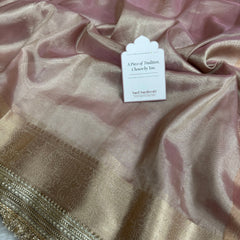 Maharani Tissue Silk Saree – Baby Pink
