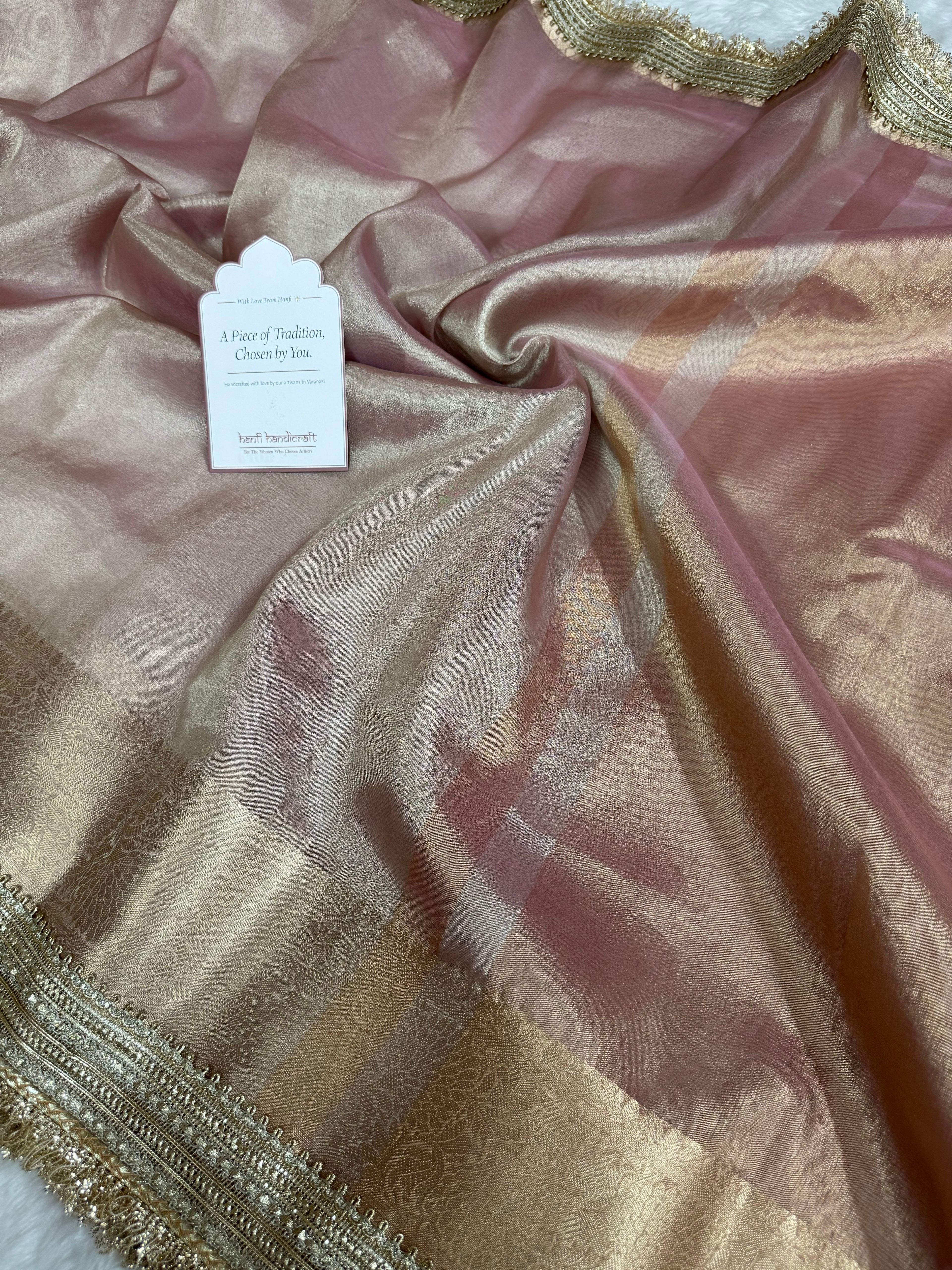 Maharani Tissue Silk Saree – Baby Pink